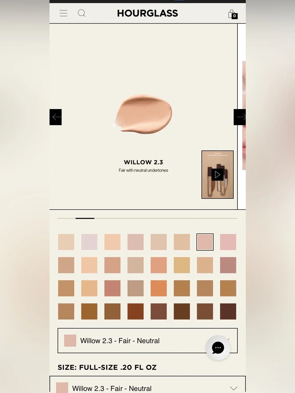 🔥NEW HOURGLASS VANISH AIRBRUSH CONCEALER IN BOX ~ WILLOW 2.3